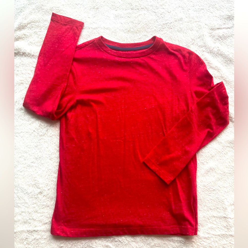 Old Navy red boys long sleeved t shirt size Large in EUC.
